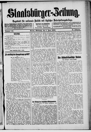 Staatsbürger-Zeitung vom 01.06.1910