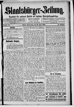 Staatsbürger-Zeitung vom 23.06.1910