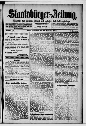 Staatsbürger-Zeitung vom 10.09.1910