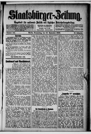 Staatsbürger-Zeitung vom 15.09.1910