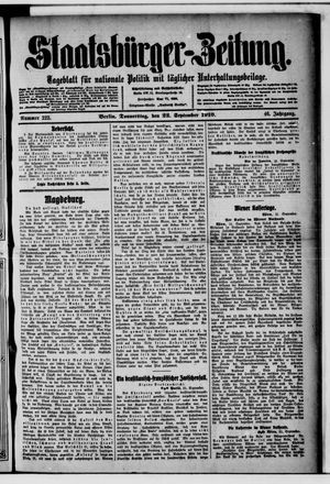 Staatsbürger-Zeitung vom 22.09.1910