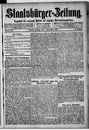 Staatsbürger-Zeitung vom 04.11.1910