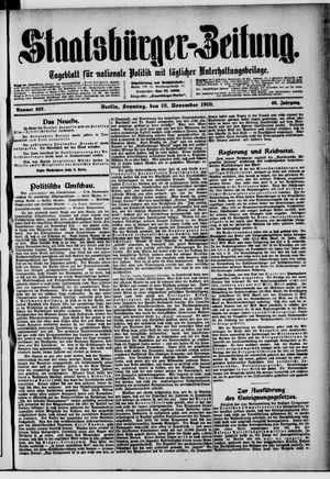 Staatsbürger-Zeitung vom 13.11.1910