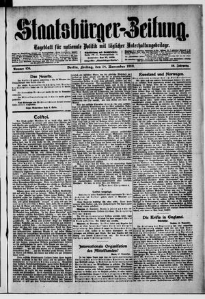 Staatsbürger-Zeitung vom 18.11.1910