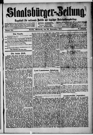 Staatsbürger-Zeitung vom 23.11.1910