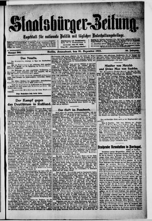 Staatsbürger-Zeitung vom 31.12.1910
