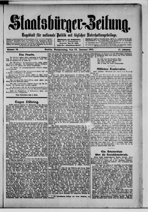 Staatsbürger-Zeitung vom 12.01.1911