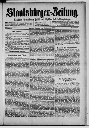 Staatsbürger-Zeitung on Jan 13, 1911
