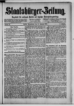 Staatsbürger-Zeitung vom 14.01.1911