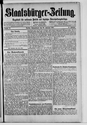 Staatsbürger-Zeitung on Jan 21, 1911