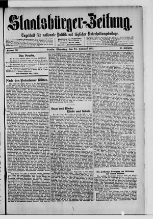 Staatsbürger-Zeitung on Jan 24, 1911