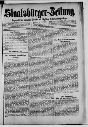 Staatsbürger-Zeitung vom 02.02.1911