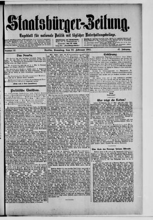 Staatsbürger-Zeitung vom 12.02.1911