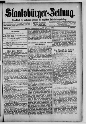 Staatsbürger-Zeitung vom 16.02.1911