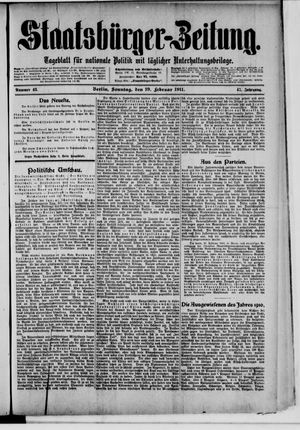Staatsbürger-Zeitung vom 19.02.1911