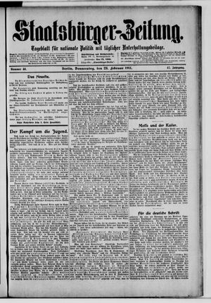 Staatsbürger-Zeitung on Feb 23, 1911
