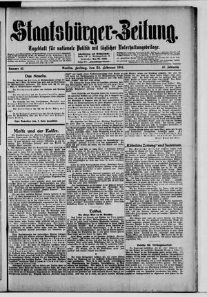 Staatsbürger-Zeitung on Feb 24, 1911