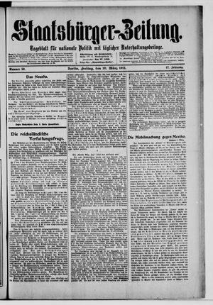 Staatsbürger-Zeitung on Mar 10, 1911