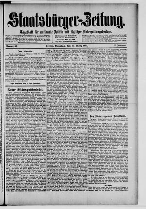 Staatsbürger-Zeitung vom 14.03.1911