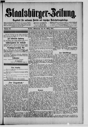 Staatsbürger-Zeitung on Mar 15, 1911