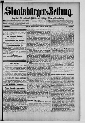 Staatsbürger-Zeitung vom 16.03.1911