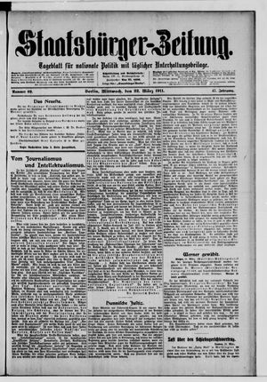 Staatsbürger-Zeitung on Mar 22, 1911