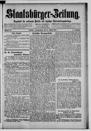 Staatsbürger-Zeitung vom 06.04.1911