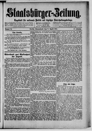 Staatsbürger-Zeitung on Apr 8, 1911