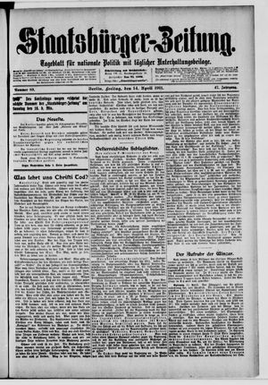 Staatsbürger-Zeitung on Apr 14, 1911