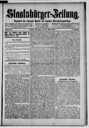 Staatsbürger-Zeitung vom 16.04.1911