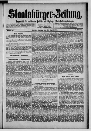 Staatsbürger-Zeitung vom 21.04.1911