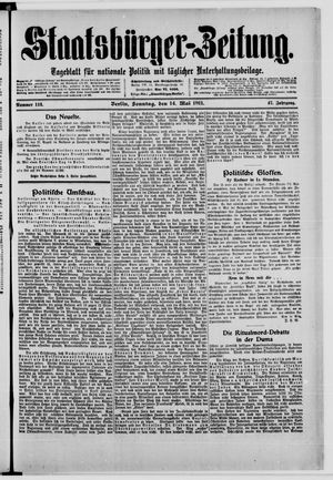Staatsbürger-Zeitung vom 14.05.1911