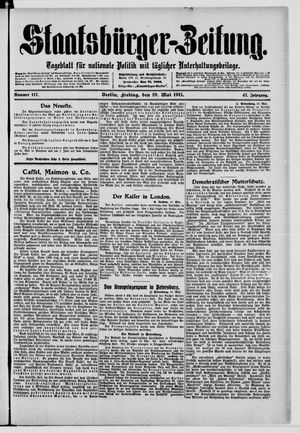 Staatsbürger-Zeitung vom 19.05.1911