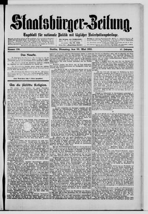 Staatsbürger-Zeitung vom 23.05.1911