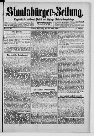 Staatsbürger-Zeitung vom 30.05.1911