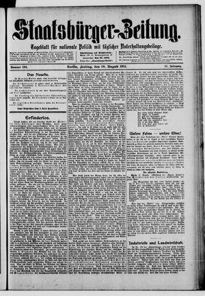 Staatsbürger-Zeitung vom 18.08.1911