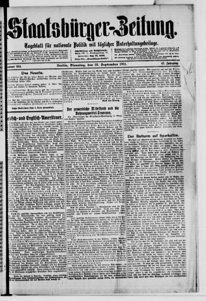 Staatsbürger-Zeitung vom 12.09.1911