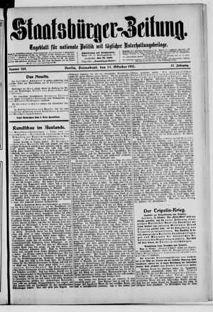 Staatsbürger-Zeitung vom 14.10.1911