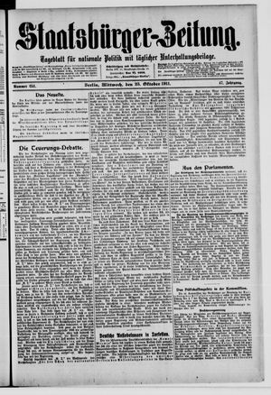 Staatsbürger-Zeitung vom 25.10.1911