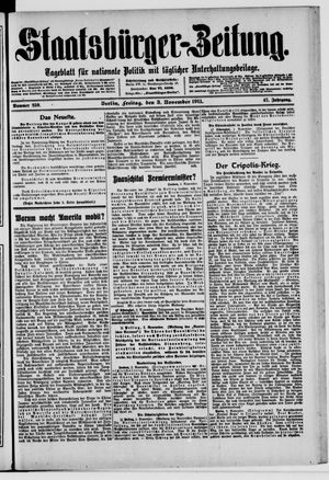 Staatsbürger-Zeitung vom 03.11.1911