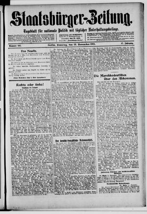 Staatsbürger-Zeitung vom 12.11.1911