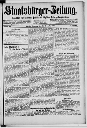 Staatsbürger-Zeitung vom 14.11.1911