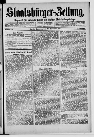 Staatsbürger-Zeitung vom 26.11.1911