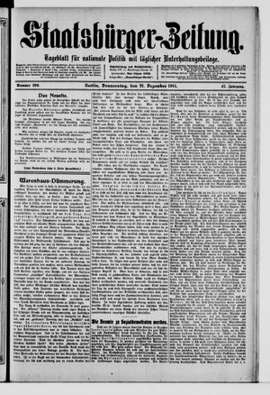 Staatsbürger-Zeitung vom 21.12.1911