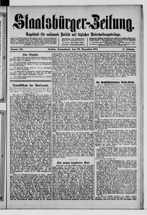 Staatsbürger-Zeitung vom 23.12.1911