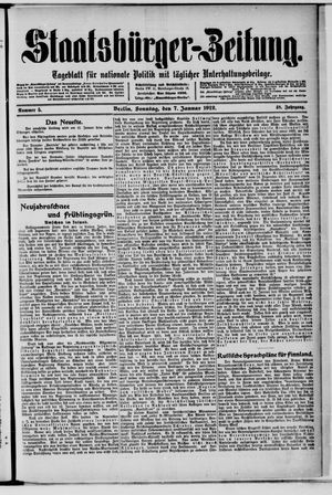 Staatsbürger-Zeitung vom 07.01.1912