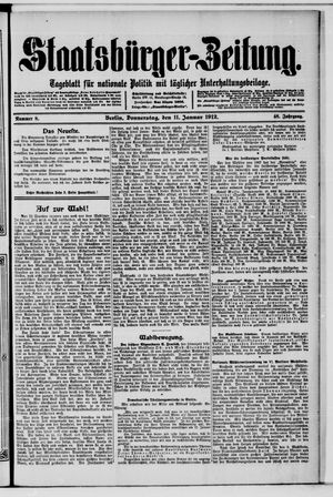 Staatsbürger-Zeitung vom 11.01.1912