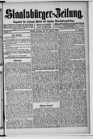 Staatsbürger-Zeitung vom 19.01.1912