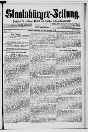 Staatsbürger-Zeitung on Jan 21, 1912