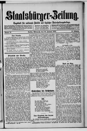 Staatsbürger-Zeitung on Jan 24, 1912